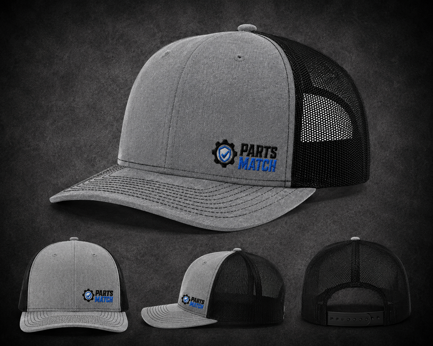 Trucker Hat — Heather / Black